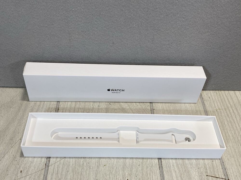 Apple Sport Band for Watch Series 3 Silver Aluminum White Size 38mm A1858